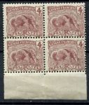 Французская Гвиана 1904-1907 гг. • Iv# 51 • 4 c. • муравьед • стандарт • кв. блок • MNH OG XF