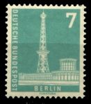 Западный Берлин 1956 г. • Mi# 135 • 7 pf. • Радиобашня • стандарт • MH OG VF ( кат.- €11- )