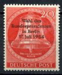 Западный Берлин 1954 г. • Mi# 118 • 20 pf. • Президентские выборы • надпечатка • MH OG VF