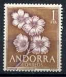 Испанская Андорра 1966 г. • Mi# 68 • 1 pt. • основной выпуск • полевые цветы • MNH OG VF
