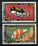 Уоллис и Футуна 1978 г. • Mi# 299-300 • 26 и 35 fr. • рыбы • Used(ФГ) OG NH