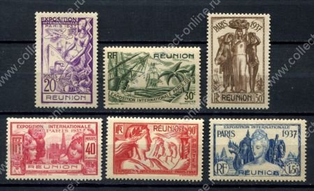 Реюньон 1937 г. • Iv# 149-154 • Международная выставка, Париж • полн. серия • MH OG VF ( кат. - €20 )