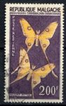 Мадагаскар 1960 г. • Mi# 459 • 200 fr. • Природа острова • бабочка • Used F-VF