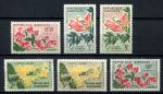 Габон 1961 г. • Mi# 160-165 • 0.50 - 10 fr. • Цветы • полн. серия • MNH OG VF