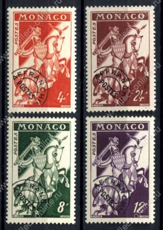 Монако 1954 г. • Mi# 486-489 • 4 - 24 fr. • рыцарь (стандарт) • предгашение • MLH OG VF ( кат. - €18 )
