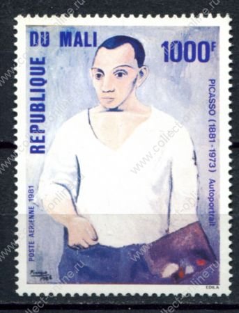 Мали 1981 г. • Mi# 828 • 1000 fr. • живопись, Пабло Пикассо • авиапочта • MNG VF