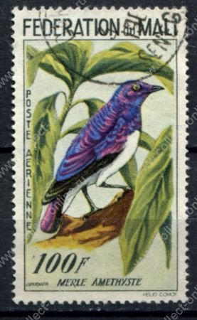 Мали 1960 г. • Mi# 3 • 100 fr. • птицы Африки • авиапочта • Used VF