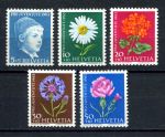 Швейцария 1963 г. • Mi# 786-790 • Редкие цветы • полн. серия • MNH OG VF