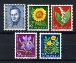 Швейцария 1961 г. • Mi# 742-746 • Редкие цветы • полн. серия • MNH OG VF