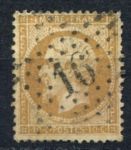 Франция 1862-1871 гг. • Sc# 25 • 10 c. • Император Наполеон III • стандарт • Used F-VF ( кат.- $4 )