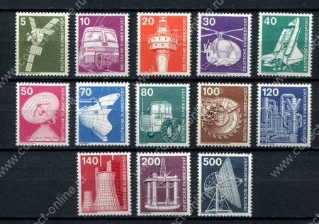 Германия • ФРГ 1975-1976 гг. • Mi# 846 .. 859 • 5 // 500 pf. • Технологии • стандарт • 13 марок • MLH OG VF ( кат. - €15- )