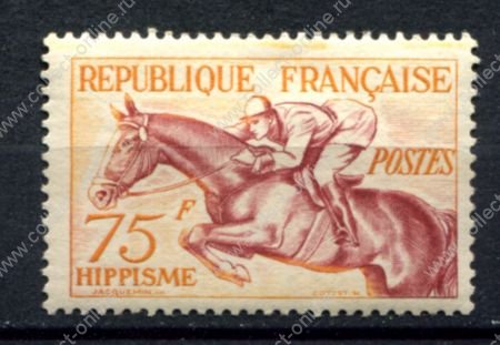 Франция 1953 г. • Iv# 965 • 75 fr. • Олимпийские Игры, Хельсинки • концовка • MNH OG VF ( кат. - €40 )