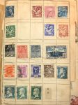 Коллекция 1090 старых, разных! марок (в основном, до 1945 г.) в старинном альбоме-тетради • 7 руб. за марку!