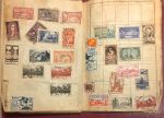 Коллекция 1090 старых, разных! марок (в основном, до 1945 г.) в старинном альбоме-тетради • 7 руб. за марку!