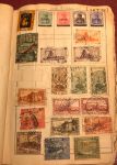 Коллекция 1090 старых, разных! марок (в основном, до 1945 г.) в старинном альбоме-тетради • 7 руб. за марку!
