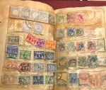 Коллекция 1090 старых, разных! марок (в основном, до 1945 г.) в старинном альбоме-тетради • 7 руб. за марку!