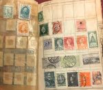 Коллекция 1090 старых, разных! марок (в основном, до 1945 г.) в старинном альбоме-тетради • 7 руб. за марку!