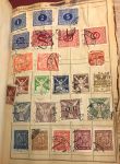 Коллекция 1090 старых, разных! марок (в основном, до 1945 г.) в старинном альбоме-тетради • 7 руб. за марку!