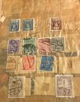 Коллекция 1090 старых, разных! марок (в основном, до 1945 г.) в старинном альбоме-тетради • 7 руб. за марку!