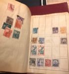 Коллекция 1090 старых, разных! марок (в основном, до 1945 г.) в старинном альбоме-тетради • 7 руб. за марку!