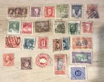 Коллекция 1090 старых, разных! марок (в основном, до 1945 г.) в старинном альбоме-тетради • 7 руб. за марку!