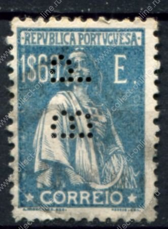 Португалия 1920 г. • Mi# 292 • 1.60 e. • (с именем гравёра) • богиня Церера • стандарт • Used VF ( кат.- € 8 )