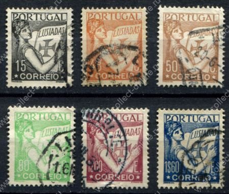 Португалия 1931 г. • Mi# • 15 c.//1.60 e. • Лузиады • стандарт • 6 марок • Used VF ( кат.- € 10 )