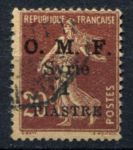 Сирия 1920-1922 гг. • Iv# 60 • 1 pi. на 20 c. • надпечатка "O.M.F." • Used F-VF