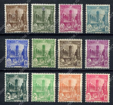 Тунис 1945-1949 гг. • Iv# 273..285 • 10 c.//3 fr. • мечеть Халфауин • стандарт • 12 марок • MNH OG VF