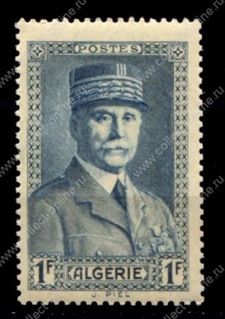 Алжир 1941 г. • Iv# 168 • 1 fr. маршал Петен • MNH OG VF