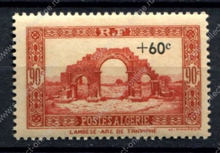 Алжир 1941-1942 • Iv# 167 • 90 + 60 c. надпечатка доп. номинала • MNH OG VF