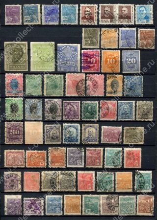 Бразилия XIX-XX век • набор 60+ разных, старинных марок • Used F- - VF
