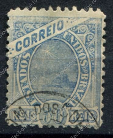 Бразилия 1894-1897 гг. • Sc# 115 • 50 R. • без в.з. • стандарт • Used VF