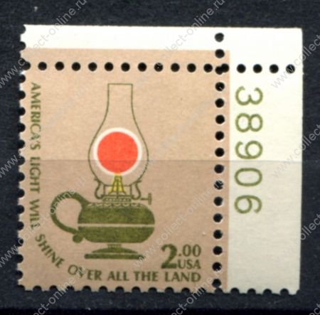 США 1975-1981 гг. • Sc# 1611 • $2 • артефакты • стандарт pl. No • MNH OG XF+