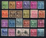 США 1938 г. • Sc# 803 .. 845 • ½  c. .. $1 • "Президенты" • стандарт • 24 марки • Used VF