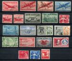 США • XX век • авиапочта • набор 20 разных старых марок • Used F-VF