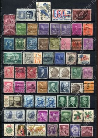 США • XIX-XX век • набор 60 старинных марок • Used F-VF