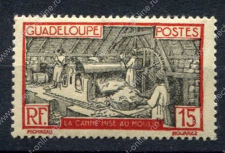 Гваделупа 1928-1938 гг. • Iv# 104 • 15 c. • основной выпуск • сахарная фабрика • MNH OG VF