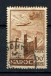 Французское Марокко 1952 г. • Iv# A87 • 100 fr. • самолет над крепостью • авиапочта • Used F-VF