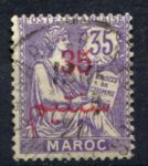 Французское Марокко 1911-1917 гг. • Iv# 33 • 35 на 35 c. • надпечатка на марке Франции • Used VF ( кат. - €5 ) 