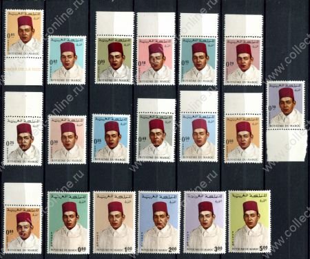 Марокко 1968 г. • Mi# 599-617 • король Хасан II • стандарт • полн. серия • MNH OG XF