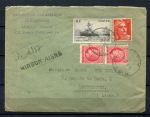 Франция 1946 г. • Iv# 752 • 2+3 fr. • боевые корабли • на конверте • Used F-VF