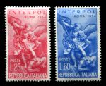 Италия 1954 г. • Mi# 917-918 • 25 и 60 L. •  Конференция Интерпола, Рим • полн. серия • MLH OG VF