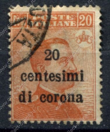 Австрия • оккупация Италии • Трентино 1919 г. • Sc# N68 • 20 c. • надпечатка • Used VF