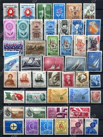 Италия 1963-1967 гг. • лот 46 разных марок • коммеморатив+стандарт • MLH OG VF