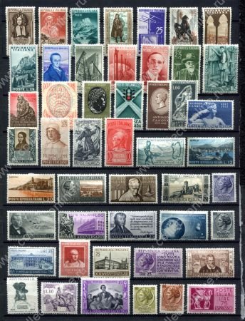 Италия 1954-1958 гг. • лот 48 разных марок • коммеморатив+стандарт • MLH OG VF