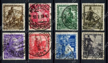 Италия 1938 г. • Mi# 604-611 • 10 c. и 1.75 L. • Провозглашение Империи • Used VF • ( кат.- $12 )