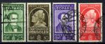 Италия 1937 г. • Mi# 593-596 • 25 - 75 c. • Юбилеи деятелей искусств • Used F-VF ( кат.- $8 )