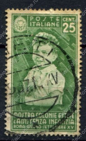 Италия 1937 г. • Mi# 562 • 25 c. • Программа заботы о детях • Used F-VF