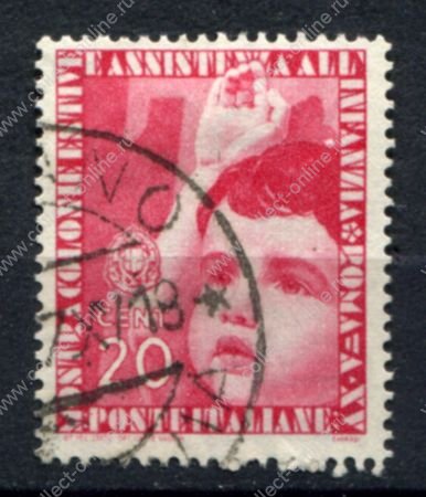 Италия 1937 г. • Mi# 561 • 20 c. • Программа заботы о детях • Used VF